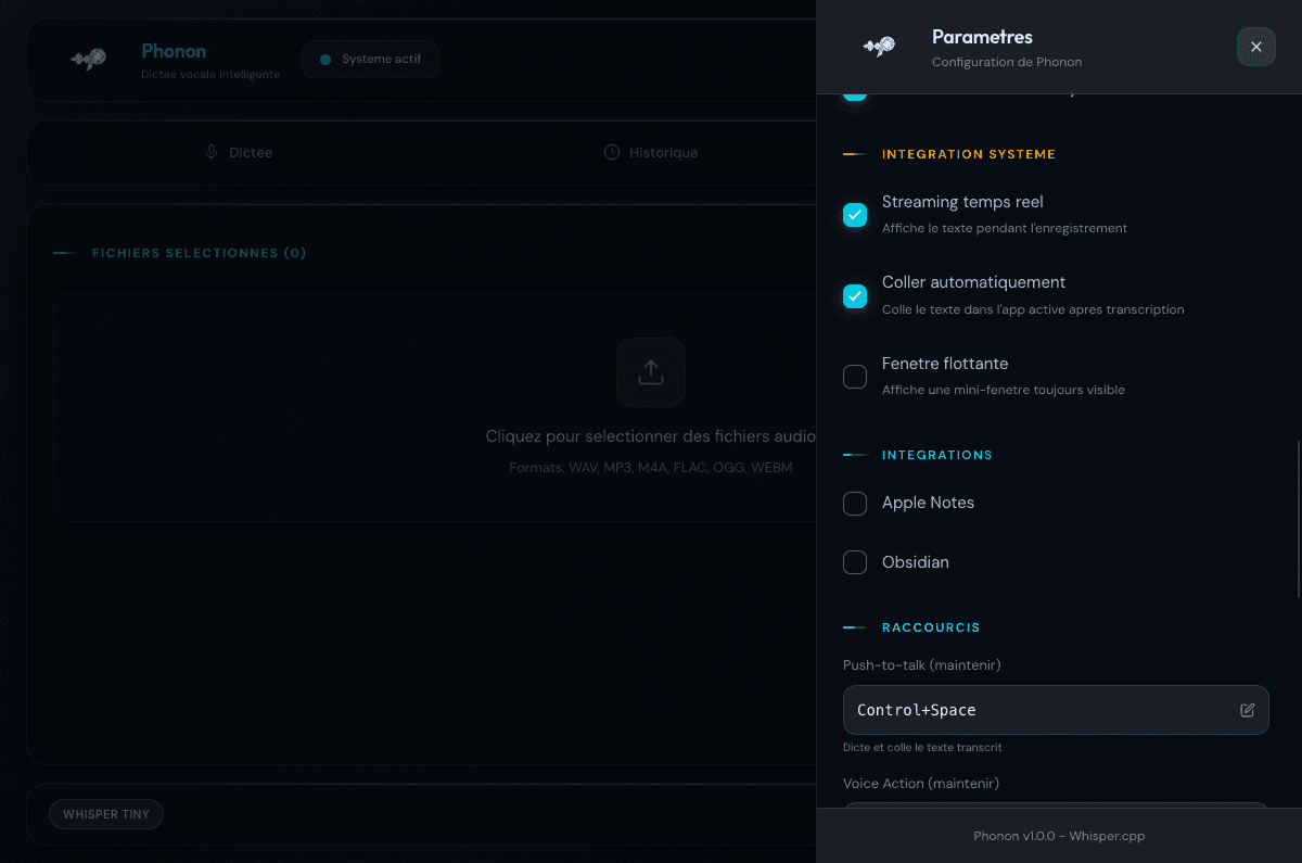 Phonon — intégrations